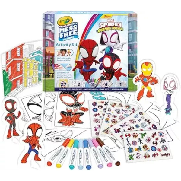 Crayola: Color Wonder Set de activități fără murdărie cu Omul Păianjen