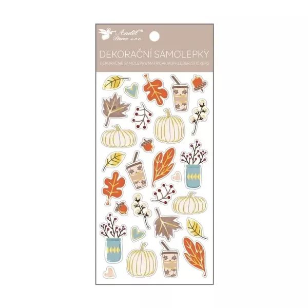 Őszi motívumos matrica - 11 x 22 cm