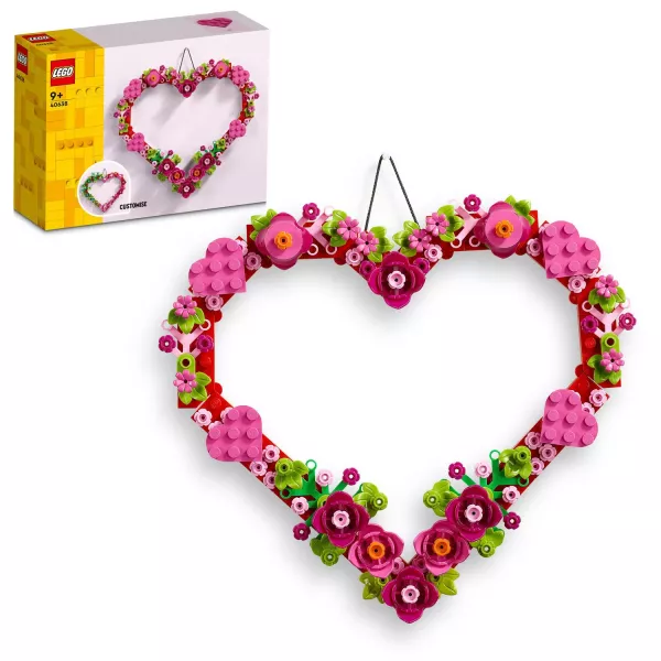Decor Iconic LEGO® în formă de inimă 40638