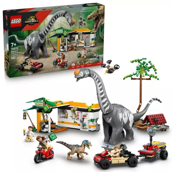 LEGO® Jurassic World A raptor és a Titanosaurus keresése 76973