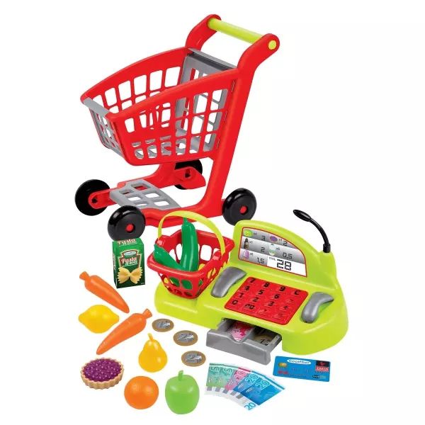 Écoiffier: Szupermarket - bevásárlókocsi és pénztár