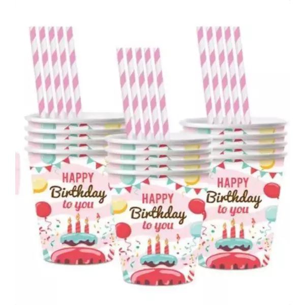 Happy Birthday! papírpohár - 10 db-os