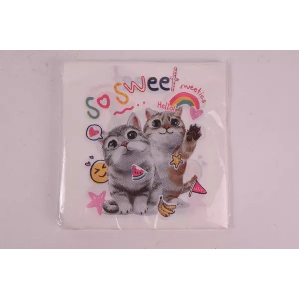 So Sweet! cica mintás szalvéta - 20 db-os