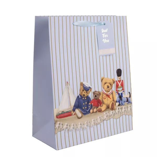 Macik diótörő figurával ajándéktasak - 26 x 32 cm