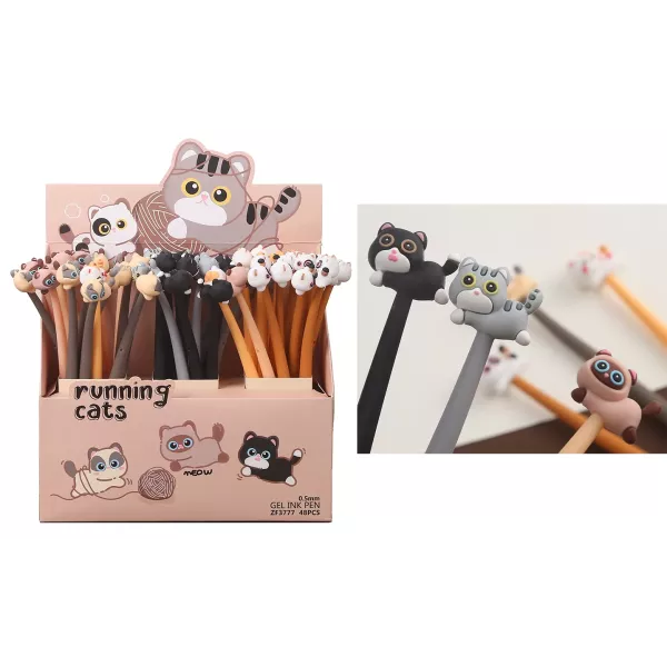 Bolígrafos de gel con gatos - varios tipos