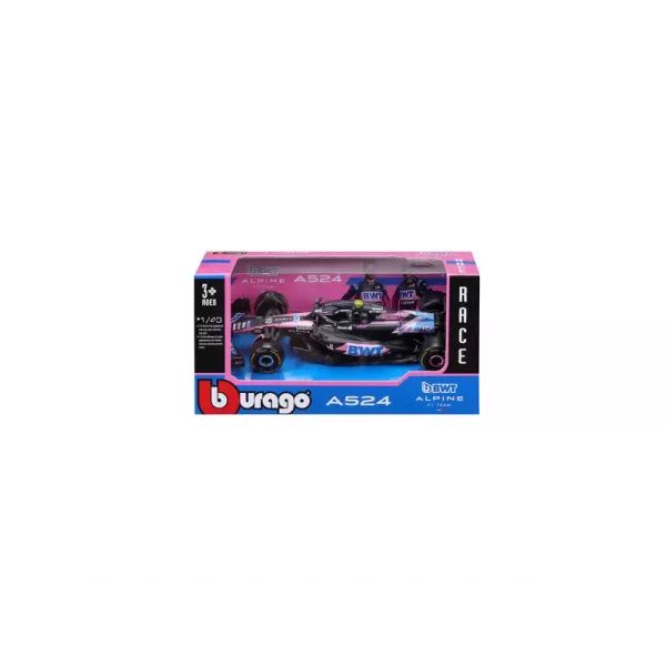 Bburago F1 versenyautó - BWT Alpine F1 Team, 1:43 Bburago F1 versenyautó - BWT Alpine F1 Team, 1:43