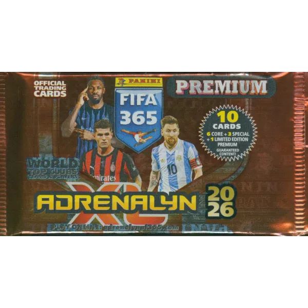Panini FIFA 365 2026 Prémium kártya - 10 darabos