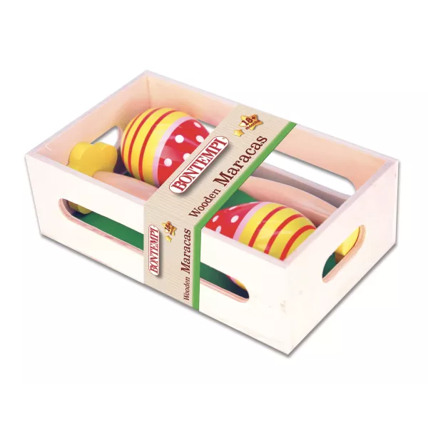 Bontempi: Træ maracas - 18 cm, forskellige typer