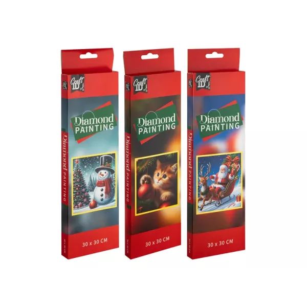 Karácsonyi gyémántfestő - 30 x 30 cm, többféle