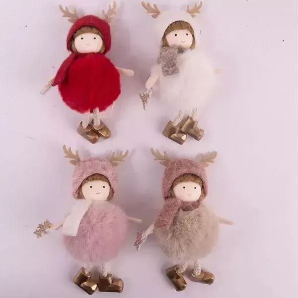 Pompomos figura agancsos jelmezben - 14 cm, többféle