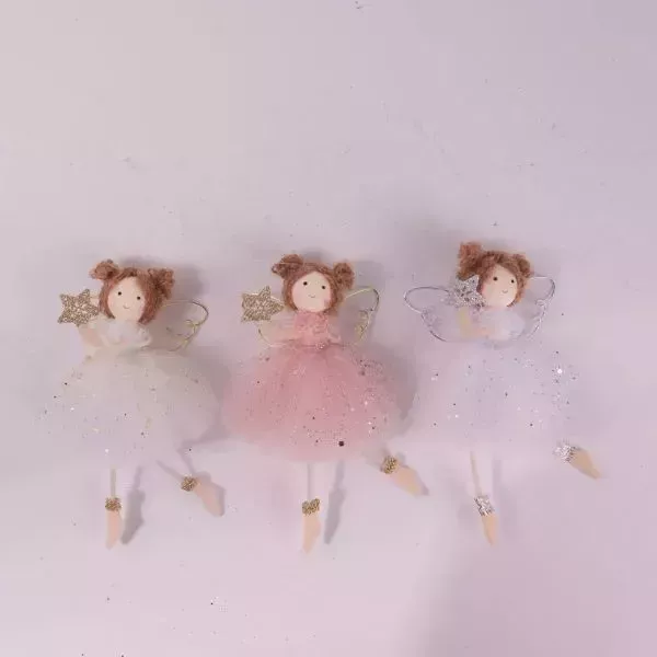 Angelito con tutú y estrella - 16 cm, varios tipos