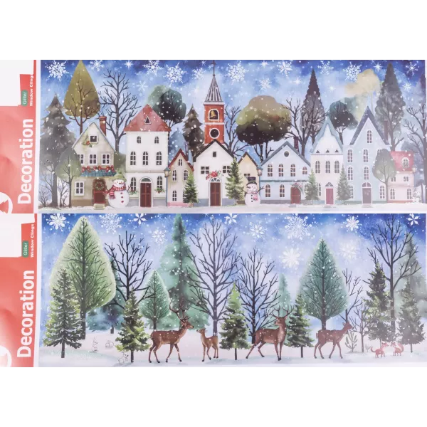 Pegatina de ventana con diseño de invierno - 53 x 20 cm, varios tipos