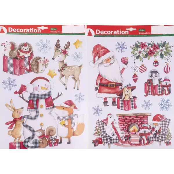 Karácsonyi ablakmatricák - 41 x 29 cm, többféle