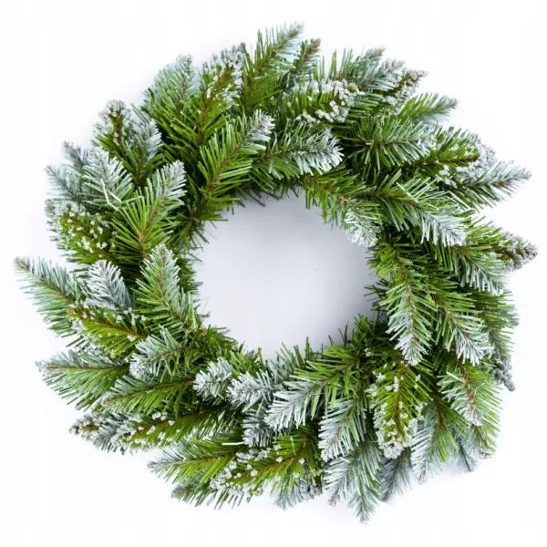 Műhavas adventi koszorú - kicsi, 38 cm