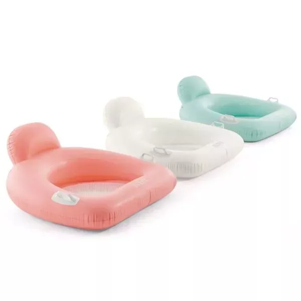 Intex - Fauteuil gonflable avec dossier - 114 x 107 cm, coloris assortis