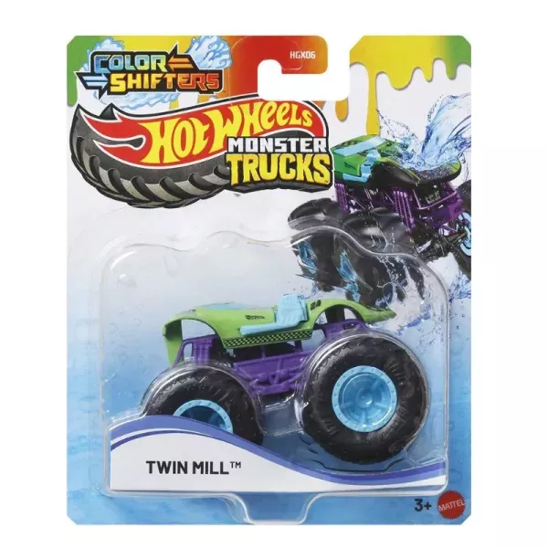 Hot Wheels: Monster Trucks, coche cambia color - Twin Mill