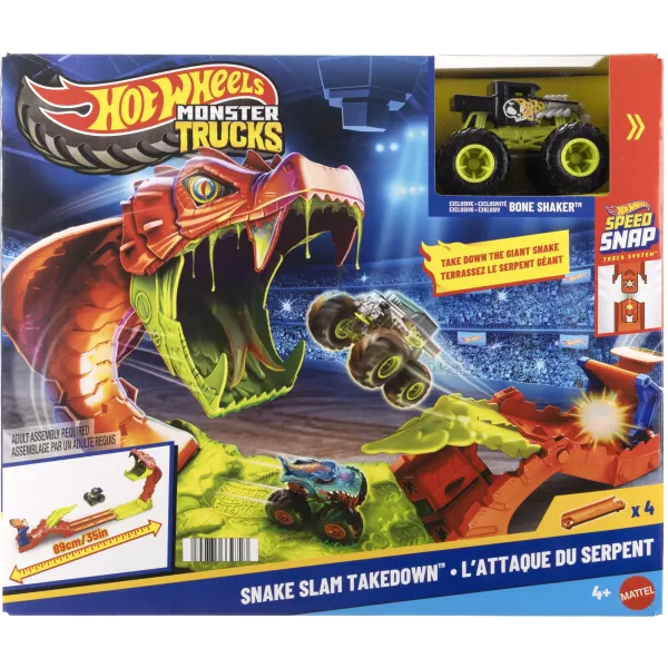 Hot Wheels: Monster Trucks - Set de Pista Mordedura de Serpiente