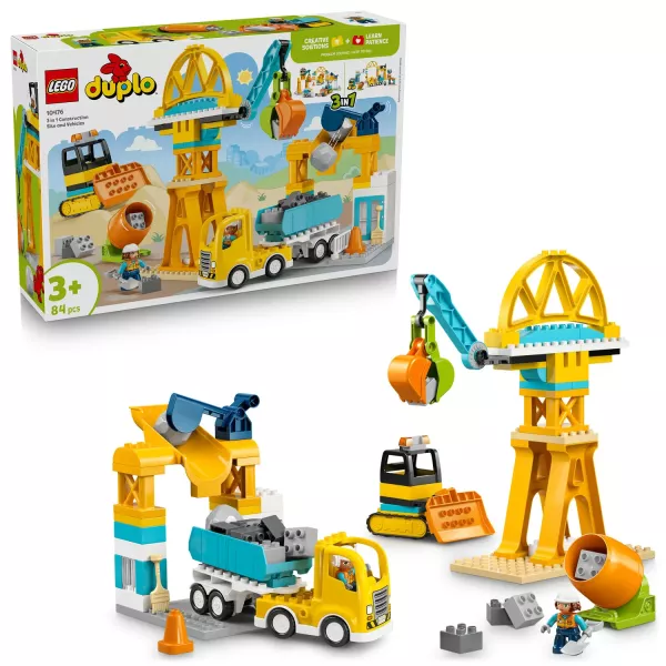 LEGO® DUPLO® 3-u-1 gradilište i građevinski strojevi 10476