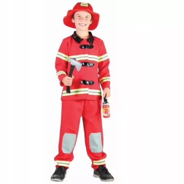 Tűzoltó jelmez fiúknak - 130/140 cm