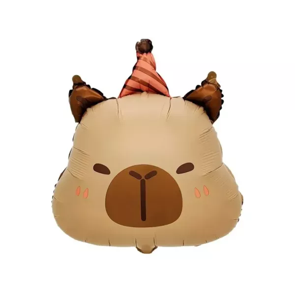 Geburtstags-Kapibara Folienballon - 48 x 38 cm