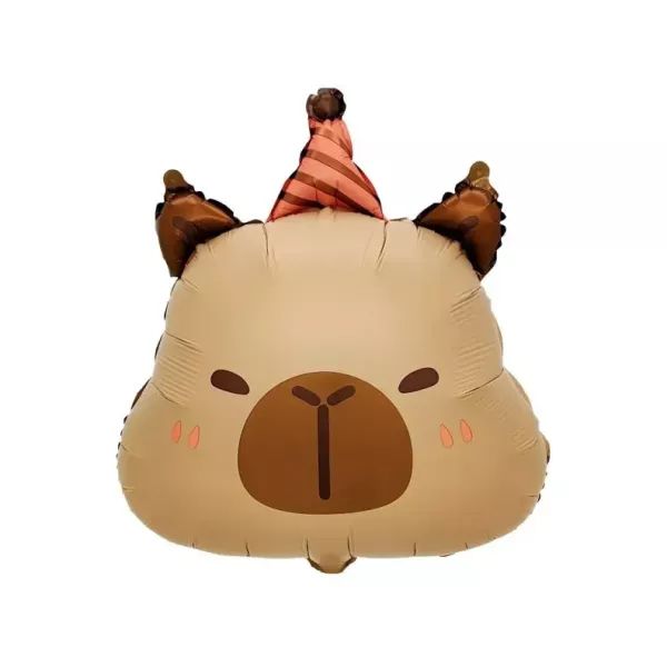 Szülinapos Kapibara fólia lufi - 48 x 38 cm