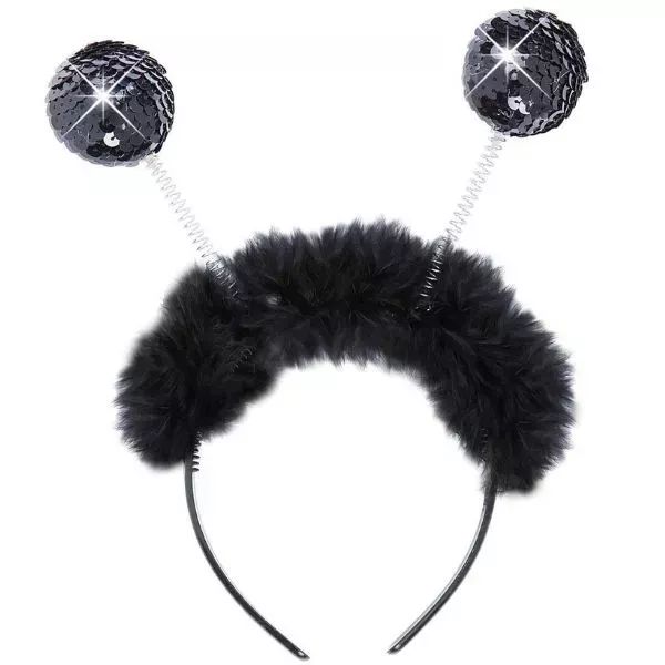 Jelmez kiegészítő: Fekete flitteres fejdísz