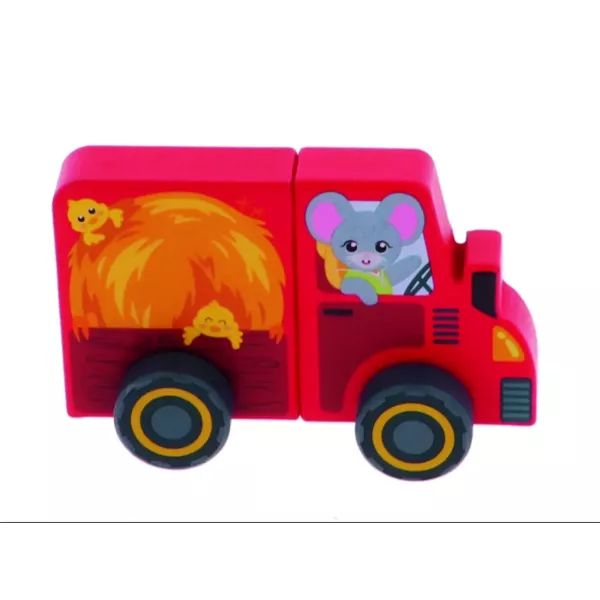 Trefl: Fa Tiny Tai Mágneses traktor Trefl: Fa Tiny Tai Mágneses traktor