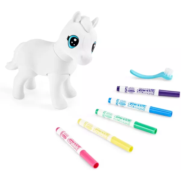 Crayola Washimals : grande figurine poney Evie à colorier et laver - 15 cm
