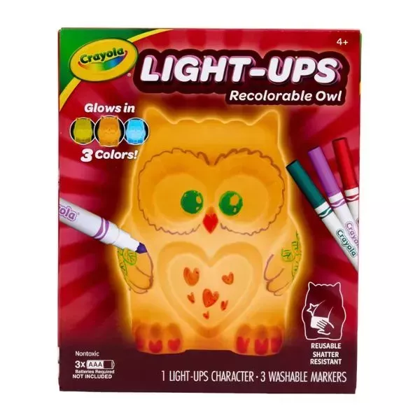 Crayola: Luce notturna colorabile e lavabile - gufo