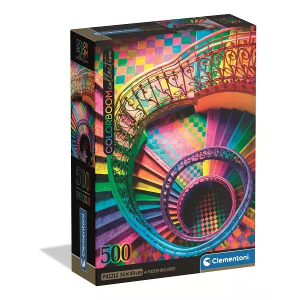 Színes lépcsők puzzle - 500 darabos