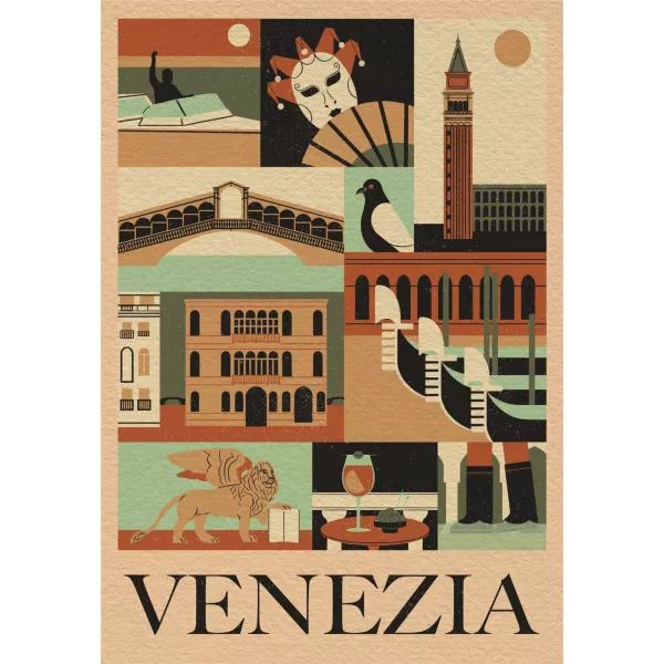 Clementoni: Divat Velencében puzzle - 1000 darabos