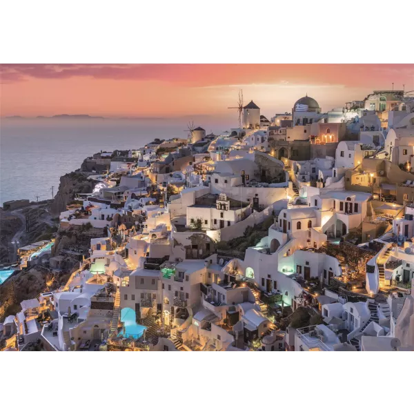 Coleção de Alta Qualidade: puzzle Cores de Santorini - 1000 peças