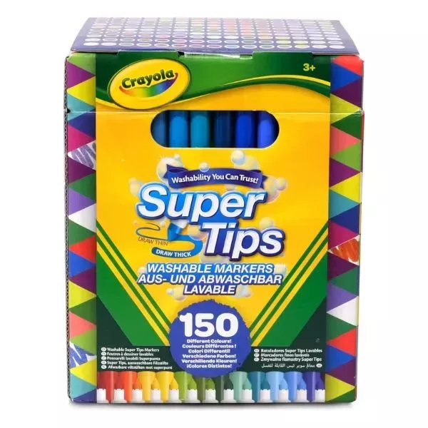 Crayola: Σετ μαρκαδόρων Supertips Giga - 150 τεμαχίων