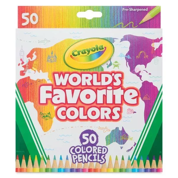 Crayola: As cores favoritas do mundo - conjunto de 50 lápis de cor