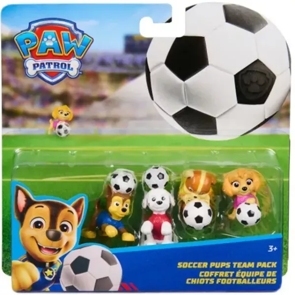 Patrulla Canina: Perritos futbolistas, paquete de 4