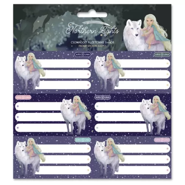 Northern Lights: Etiquetas adhesivas para cuadernos - paquete de 3 x 6 unidades
