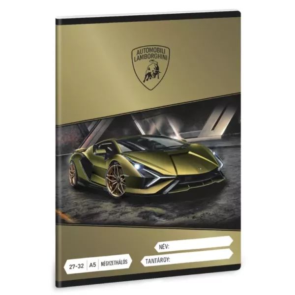 Lamborghini: négyzetrácsos füzet - A/5-ös
