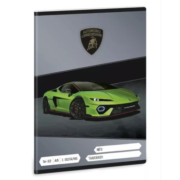 Lamborghini: Vonalas füzet - 2. osztályos, A/5-ös