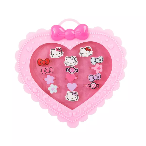 Anelli di Hello Kitty nel portagioie