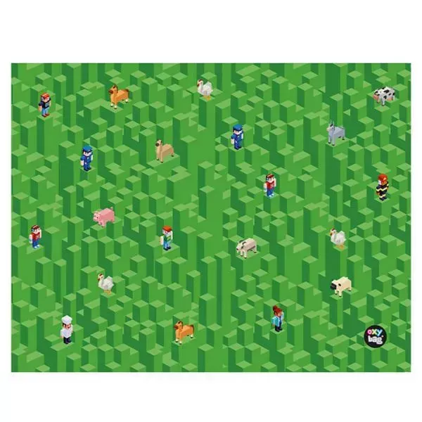 Playworld : sous-main de coloriage motif Minecraft - 65 x 50 cm