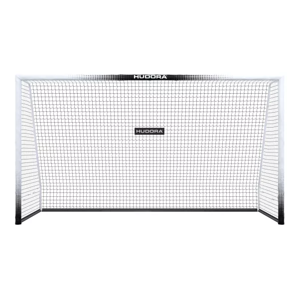 Hudora: Pro Tect Advanced metal fodboldmål, 360 cm – hvid/sort