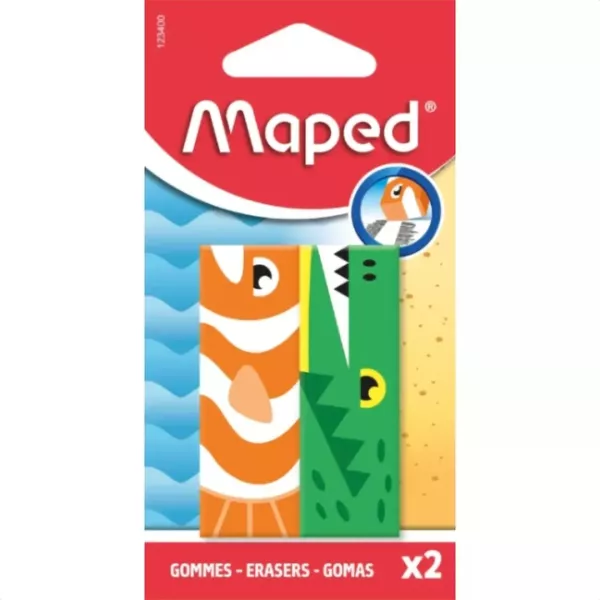 Maped: Conjunto de borrachas Animais - sortido, 2 unidades