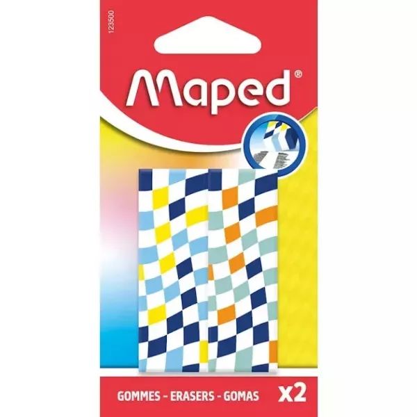 Maped: Kockás radír készlet - többféle, 2 db-os