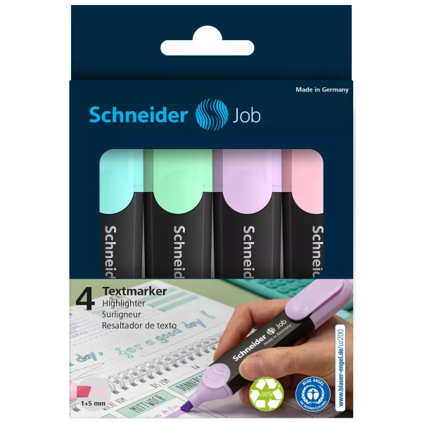 Schneider: Marcadores fluorescentes em conjunto - tons pastel