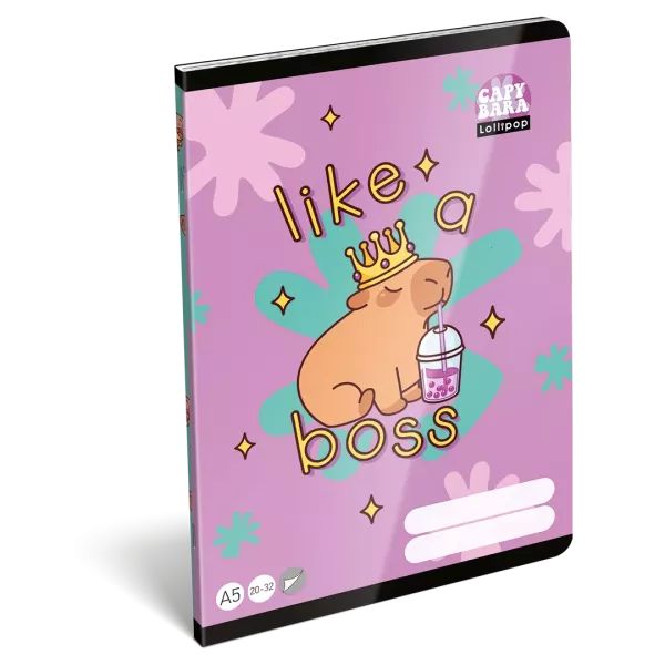 Lollipop Capybara: Sima füzet - A/5-ös