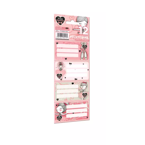 Lovely Ballerina: Etiqueta para cadernos - pacote com 12
