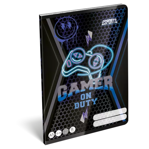 Esport Gamer On Duty: Gelijnd schrift - A5-formaat, groep 3