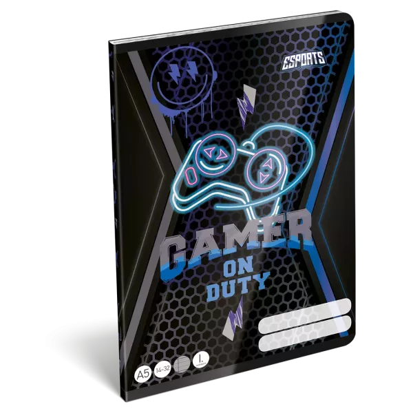 Esport Gamer On Duty: Gelijnd schrift - A5-formaat, groep 3