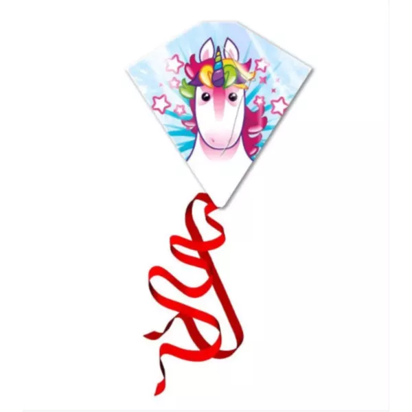 Zmeu de vânt Eolo cu formă de diamant - unicorn
