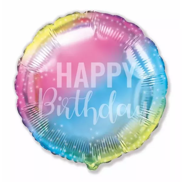Folienballon zum Geburtstag – mit Farbverlauf, 48 cm